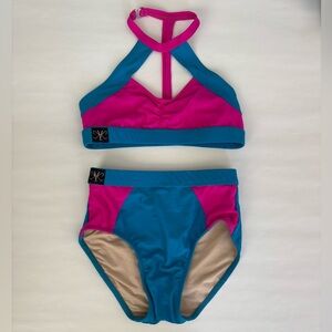 Kids Matching Dance Set - Pink and Blue